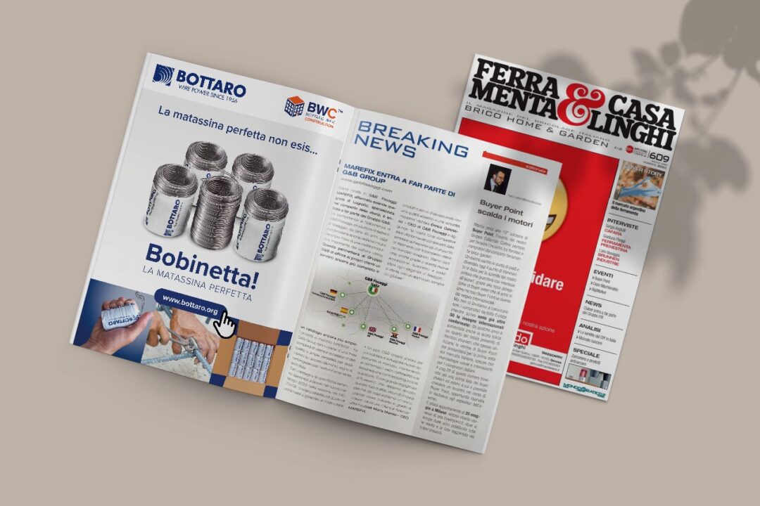 A bobina perfeita conquista as páginas da Ferramenta & Casalinghi